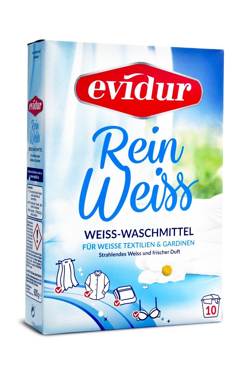 Evidur 10 prań Gardinen Weiss proszek 600g