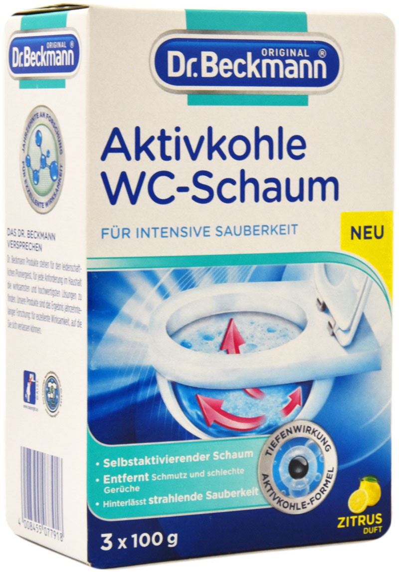 Dr Beckmann Aktivkohle WC-Schaum Zitrus 3x100g