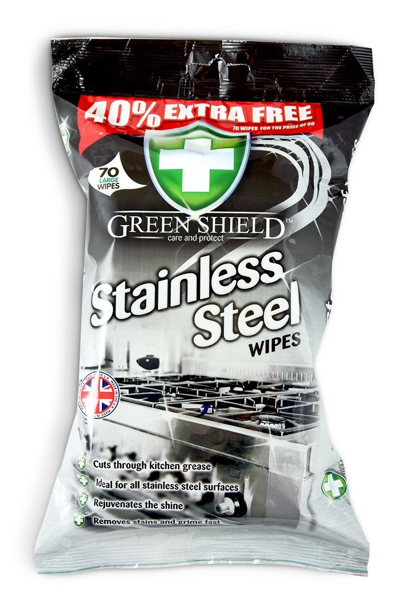 Green Shield chusteczki Stainless Steel 70szt