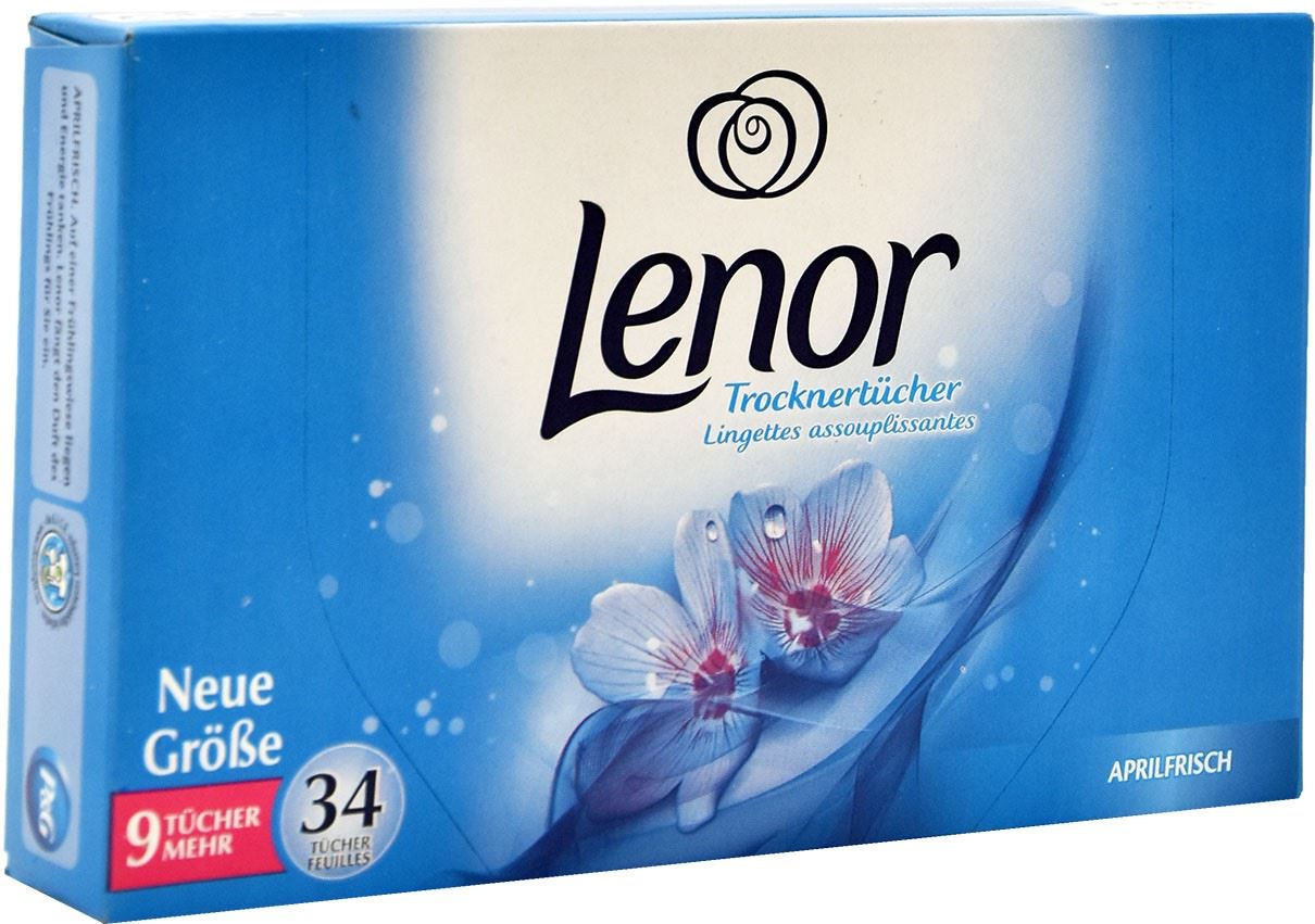 Lenor chusteczki zapachowe 34szt Niebieskie