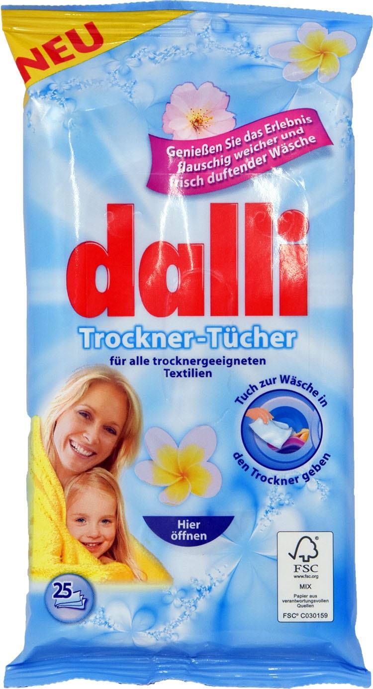 Dalli chusteczki zapachowe do suszarki 25szt.