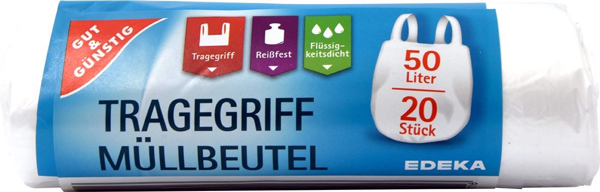 Gut&Gunstig 50L worki na śmieci z uszami 20 sztuk